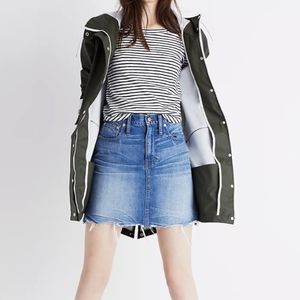 Madewell McCarren Raw-Hem Jean Skirt